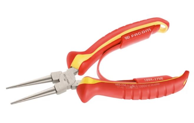 (189A.17VE) - Insulated Round Nose Pliers-170mm