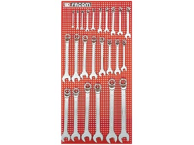 (41.P24M)-24pc Offset Combination Wrench Panel Set (6>32mm)(Frt)