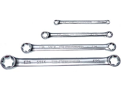 (59TX.J4) -Torx Ring Wrench Set (4pc)(8 sizes....E6 thru E24)
