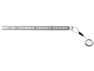 (803.200MSLS)-Stainless Steel Safety-Lock 2-Sided Ruler (200mm)