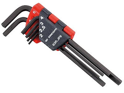 (83R.JP6)-6pc Metric Hex Key Set for 6pt Safety Screws (1.5-6mm)