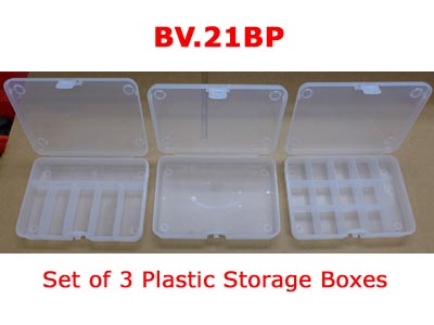 (BV.21BP) -Plastic Storage Boxes for Small Parts (set of 3)