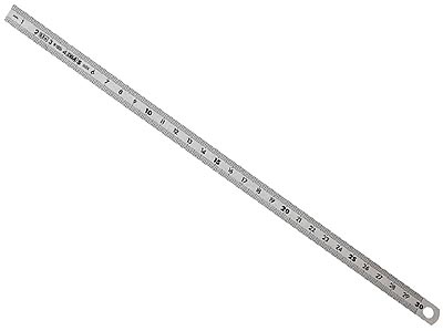 (DELA.1051.300)-Stainless Steel 2-Sided Ruler (300mm, 1/2mm)