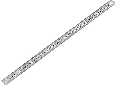 (DELA.1056.02)-Stainless Steel 2-Sided Ruler (500mm, 1/2mm)
