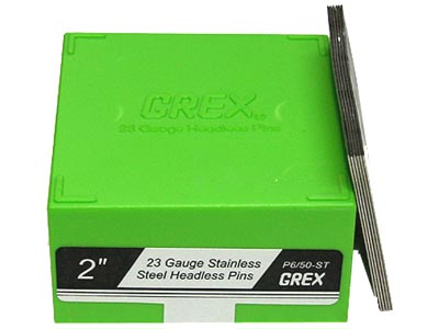 Grex 23 Gauge Stainless Steel Pins (50mm) -2\" (Box of 5,000)