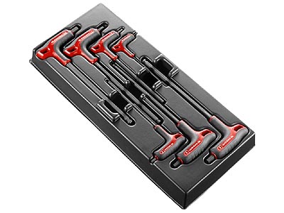(MOD.84TZSA)-7pc Soft Grip P-Handle Hex Key Set (3>10mm)(Facom)