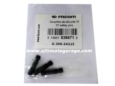 (U.306-243J3) -Shear Pin Set for Facom/USAG 3-ton Pullers (3pc)