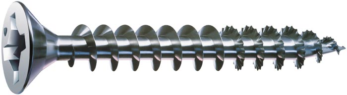 Spax Flat Head Silver Zinc Screws 