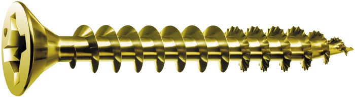 Spax Flat Head Yellow Zinc Screws