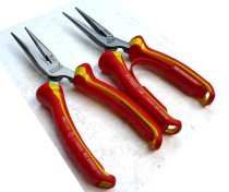 (185A.20VE)-Insulated Half Round Pliers w/Straight Tips-200mm (Facom)