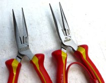 (185A.20VE)-Insulated Half Round Pliers w/Straight Tips-200mm (Facom)