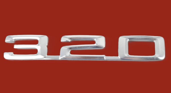 (51141869972)-Emblem ("320") - 320i (79-83) (Genuine BMW) (2 available)