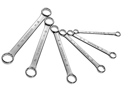 (59.JN6)-6pc Metric Straight Box Wrench Set (8-19mm)