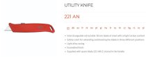 (844.R)-Utility Knife (Retractable w/3 blade settings) (USAG)
