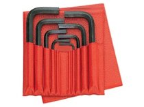 (83SH.JU8)-8pc Long Fractional Hex Key Wallet Set (w/ball tip)