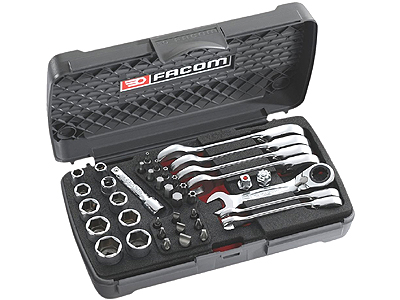 (467S.BOX) -Compact Metric Ratcheting Comb Wrench & Socket Set (sold out - replaced by 467BS.BOX)