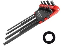 (83S.JP9AL)-9pc Extra Long Metric Hex Key Set (w/ball tip) (Facom)