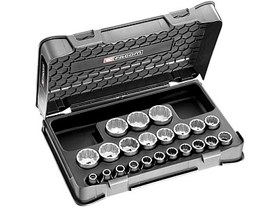 (S.400B) -1/2" Drive 12pt Socket Set (22pc)(8-32mm) (Facom) (Freight)