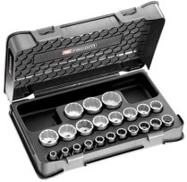 (S.400B) -1/2" Drive 12pt Socket Set (22pc)(8-32mm) (Facom) (Freight)