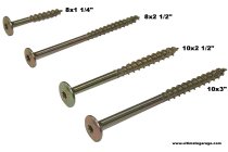 #8 x 2 1/2" Yellow Zinc Torx Drive (T20) Cabinet Screw (5 lbs)