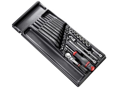 (MOD.RL1)-1/4" Drive Metric Tool Module w/RL.161 (35pc)(Facom)