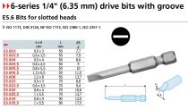 (ES.603)-1/4" Long Slotted Bit-3mm (L=50mm)