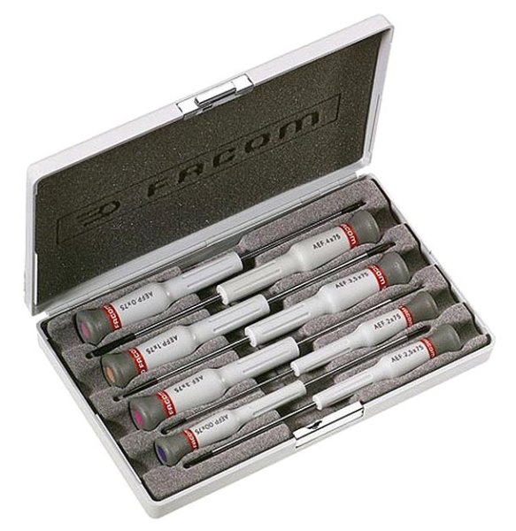 (AEF.J6) -Microtech Screwdriver Set-8pc (phillips/slotted/pozidriv)