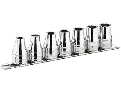 (S.40U)-1/2" Drv 12pt Shallow Fract Socket Set-7pc (3/8>21/32")
