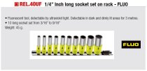 (REL.40UF) -1/4" Dr 12pt Fractional Deep Socket Set (Fluorescent) (1 available)