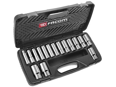 (S.404AE) - 1/2" Drive 12pt Deep Socket Set (16pc)(12-32mm)(F)