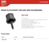 (D.1VAG-B)(263VAG)-Drain Plug Socket for VW and Audi (USAG)