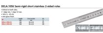 (DELA.1056.02)-Stainless Steel 2-Sided Ruler (500mm, 1/2mm) (made in France)(1 available)