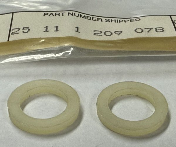 (25111209078)-Plastic Shims (Shifter)-E21, E12, E23/E24, E30 (Genuine BMW) (2 available)