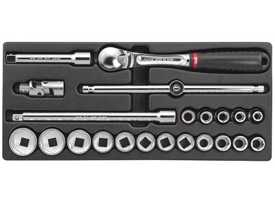 (MOD.SL161-46)-1/2" Drive Metric Tool Module Set (10-32mm)(USAG)
