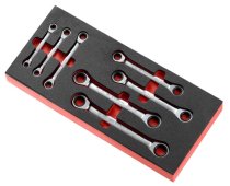 (MODM.64J7)-7pc Ratcheting 12pt Ring Wrench Set (6-19mm)