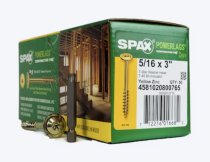 5/16 x 3″ Washer Head Lags (Yellow Zinc)(50pc) (Close out-3 available)