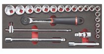 (MODM.S1A)-1/2" Drive Metric Tool Module Set (8-32mm)(USAG)