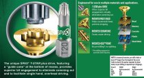 #10 x 2" Torx Drive Yellow Zinc Flat Head Screw (500pc)