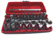 (R1PICO)-23pc Ultra Compact 1/4" Drive Flex Head Ratchet Set (F)