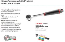 (S.161B) -1/2" Drive High Performance Sealed Ratchet (Facom)