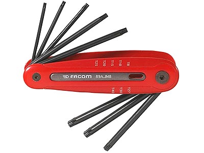 (89A.JM8) -Torx Key Set (Folding) - 8pc (T8>T40)