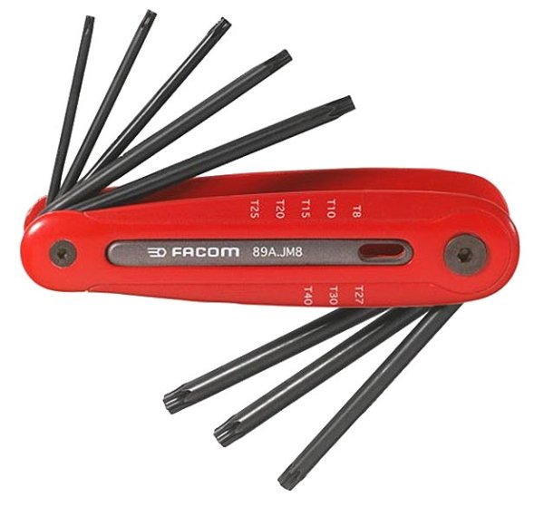 (89A.JM8) -Torx Key Set (Folding) - 8pc (T8 - T40) (2 available at this price)