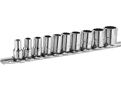 (RB.40AE)-1/4" Drive 12pt Metric Socket Set (5-14mm)