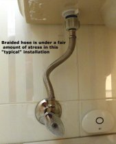 Corrugated Stainless Steel Flexible Toilet Supply Hose - 12" (sold out)