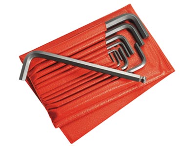 (83SH.JL12)-12pc Long Metric Hex Key Wallet Set (w/ball tip)