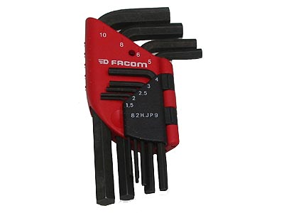 (82H.JP9A)-9pc Short Metric Hex Key Set (1.5-10mm) (Facom) (limited supply at this price)