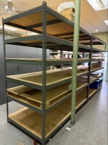 (Shelving) - Global Industrial Extra Heavy Duty Shelving (6-tier) (96″ wide x 48″ deep x 96″ tall) (pickup only) (2 available)