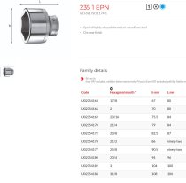 (M.2P1/2HA) -1" Drive 6pt Socket-2 1/2" (USAG)