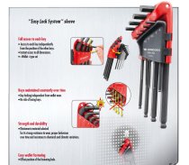 (83SH.JP9A)-9pc Long Metric Hex Key Set (w/ball tip) (Facom)