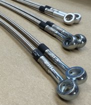 Fischer SS Brake Lines - 14" Pair w/banjo fittings (1 set available)